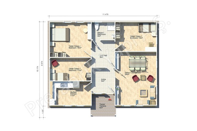 Toros 106 m2 Plan